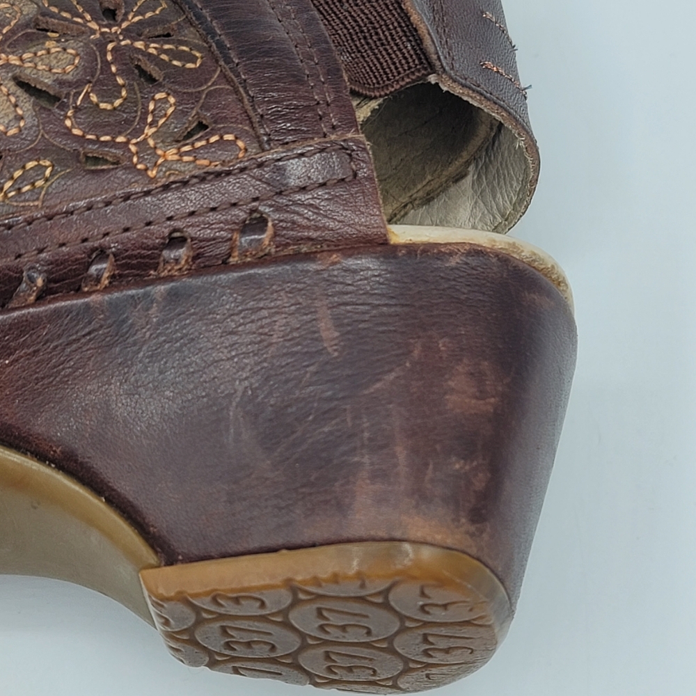 Pikolinos Romana Leather Slingback Wedge Sandals, Vintage, Womens 37 6.5 7 - Picture 12 of 16